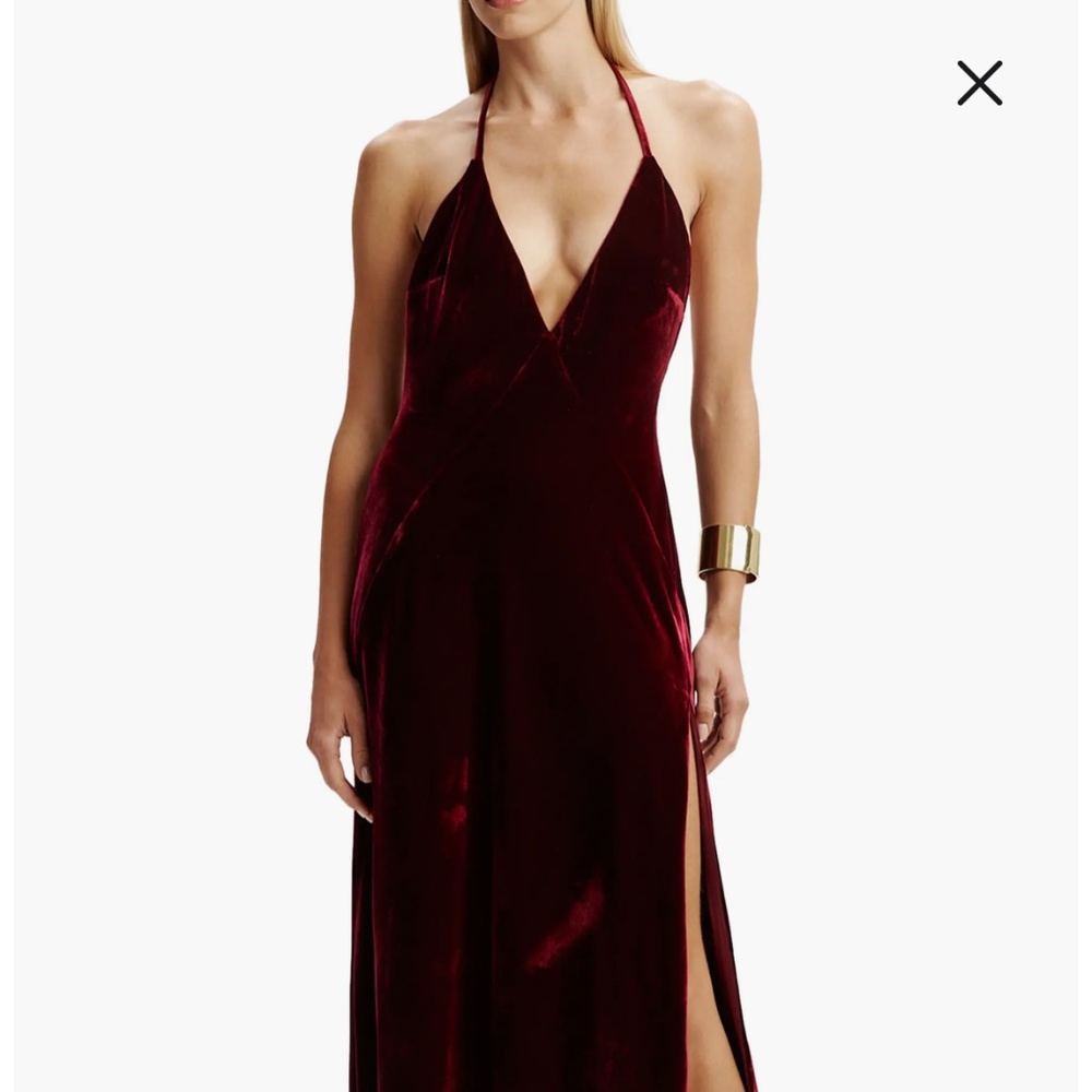 Bardot Yve Velvet Halter Dress Small
